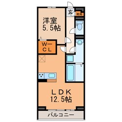 オレオール中央通の物件間取画像